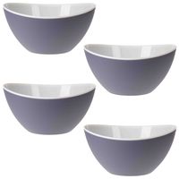 4x stuks Onbreekbare kommetjes/schaaltjes - paars - kunststof - 330 ml