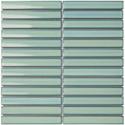 The Mosaic Factory Sevilla Mozaïek Tegel Kitkat Vinger - Turquoise Porselein Geglazuurd 296x299 mm