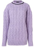 Cashmere In Love pull en maille torsadée - Violet