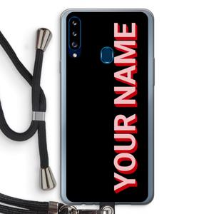 Namecase: Samsung Galaxy A20s Transparant Hoesje met koord