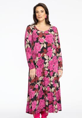 Yoek Jurk A-line long ROSE | Roze | Maat 58/60