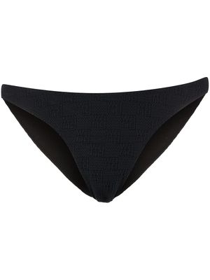 Alexander Wang bas de bikini en maille à motif monogrammé - Noir Alexander Wang bas de bikini en maille à motif monogrammé - Noir