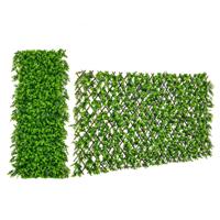 Kunstmatige Klimop Tuin Privacy Scherm 180 x 90 cm Plant Muur Hagen met Eucalyptus Bladeren Hek voor Tuin Hagen Balkon (Groen)