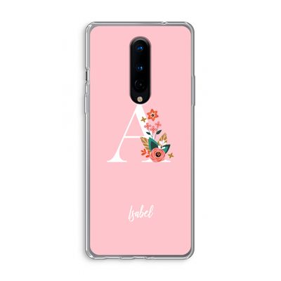 Pink Bouquet: OnePlus 8 Transparant Hoesje