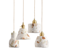 TerraLume LED Hanglamp - Moderne Terrazzo & Koper Designlamp