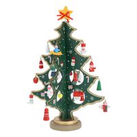 Houten Kerstboom met Hangdecoratie, 26dlg.