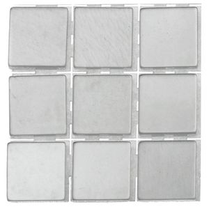 63x stuks mozaieken maken steentjes/tegels kleur grijs 10 x 10 x 2 mm - Mozaiektegel