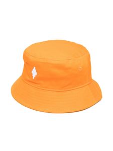 Marcelo Burlon County Of Milan Kids chapeau en coton à logo brodé - Orange