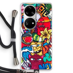 No Rules: Huawei P50 Pro Transparant Hoesje met koord