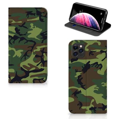Apple iPhone 11 Pro Max | Hoesje met Magneet | Army Dark