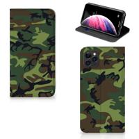 Apple iPhone 11 Pro Max | Hoesje met Magneet | Army Dark