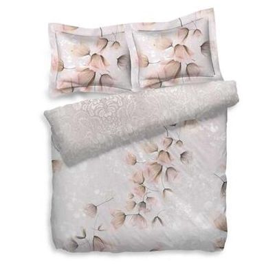 Heckett & Lane dekbedovertrek Veneta - taupe - 140x200 cm