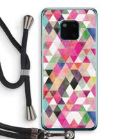Gekleurde driehoekjes: Huawei Mate 20 Pro Transparant Hoesje met koord