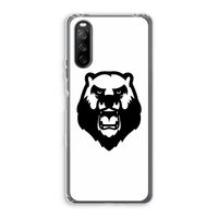 Angry Bear (white): Sony Xperia 10 III Transparant Hoesje