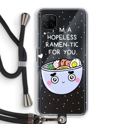 I'm A Hopeless Ramen-Tic For You: Huawei P40 Lite Transparant Hoesje met koord