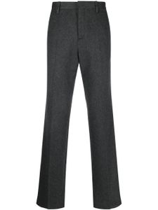 Off-White pantalon droit en laine stretch - Gris