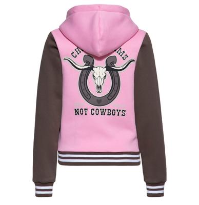 Queen Kerosin Chase Dreams Not Cowboys Zipper Hoodie Pink-L Queen Kerosin Chase Dreams Not Cowboys Zipper Hoodie Pink-L