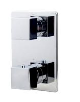 Wiesbaden Rombo afbouwdeel inbouwthermostaat 2 weg chroom