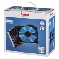 Hama cd slim box 100 stuks zwart/transpant Hama cd slim box 100 stuks zwart/transpant