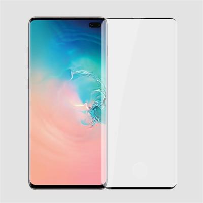 PINWUYO 9u 3D gebogen warmte buigen volledig scherm getemperd glas film voor Galaxy S10 plus (zwart)