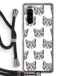Kitten: Sony Xperia 5 Transparant Hoesje met koord