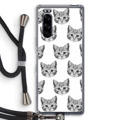 Kitten: Sony Xperia 5 Transparant Hoesje met koord