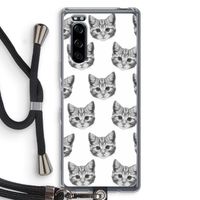 Kitten: Sony Xperia 5 Transparant Hoesje met koord