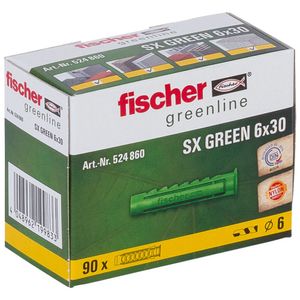 SX GREEN 6x30  (90 Stück) - Expanding plug 6x30mm SX GREEN 6x30