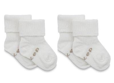 Kipkep Blijf-sokjes 6-12 maanden offwhite