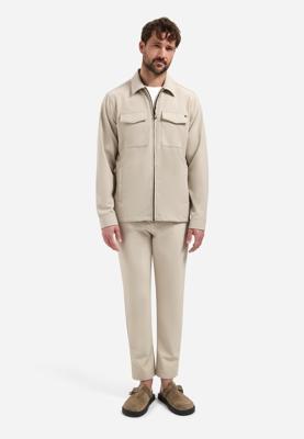 No- Excess Overshirt Full Zipper Stretch Sedoc N5104 Overshirt 014 Stone