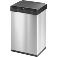Hailo Bix-Box Swing L 8401110 Afvalbak 35 l RVS (b x h x d) 339 x 545 x 260 mm Zilver, Zwart Met zelfsluitende zwenkdeksel 1 stuk(s)