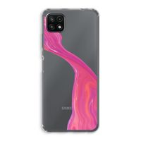 Paarse stroom: Samsung Galaxy A22 5G Transparant Hoesje