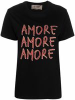 alessandro enriquez t-shirt à logo Amore brodé - Noir - thumbnail