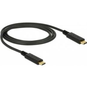 DeLOCK 83661 USB-kabel 1 m USB 3.2 Gen 2 (3.1 Gen 2) USB C Zwart