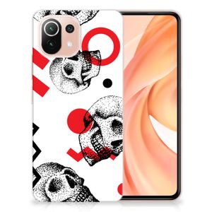 Silicone Back Case Xiaomi Mi 11 Lite | 11 Lite 5G NE Skull Red