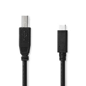 Nedis CCGL60650BK10 USB 2.0 kabel USB-C male - USB-B male 1 meter