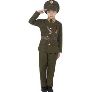 Leger officier verkleed outfit voor kids