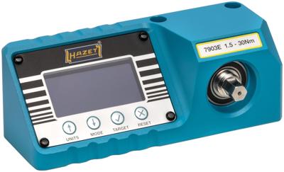HAZET Draaimomenttestapparaat | elektronisch | 1,5-30 Nm 7903E | Draaimomentbereik min-max: 1.5?-?30 Nm| L x B x H: 175 mm x 64 mm x 72 mm - 7903E