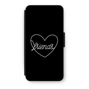 Friends heart black: iPhone SE 2020 Flip Hoesje