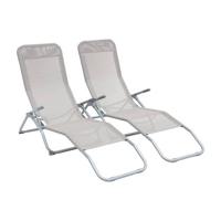sweeek - Set van 2 verstelbare tuinstoelen - Levito