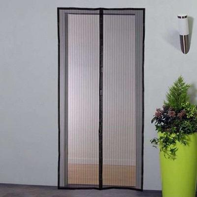 Klamboe magnetische gordijndeur - H230 cm x L100 cm - Zwart polyester