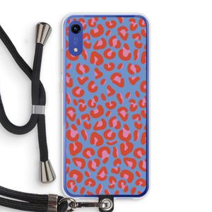 Leopard blue: Honor Play 8A Transparant Hoesje met koord