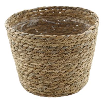 VD Leeden Planten of bloemen mand - rond - zeegras gevlochten - D18 x H15 cm - bloempot VD Leeden Planten of bloemen mand - rond - zeegras gevlochten - D18 x H15 cm - bloempot