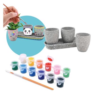 Play verf je eigen cementen bloempotten, 17dlg.