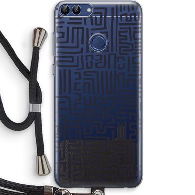 Moroccan Print: Huawei P Smart (2018) Transparant Hoesje met koord