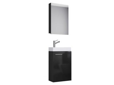 VCM Gastenwastafel Slito (Spiegelkast, Zwart)