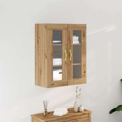Wandkast artisanaal eikenkleurig 69.5 x 34 x 90 cm Bewerkt hout