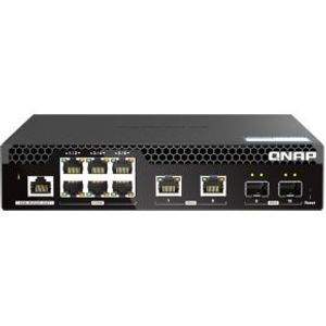 QNAP QSW-M2106R-2S2T netwerk-switch Managed L2 10G Ethernet (100/1000/10000) 1U Zwart