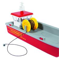 Siku Brandweer-werkboot 1:50 kunststof rood/geel incl. Ford F150 pick-up (metaal/kunststof) en stickervel - thumbnail