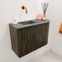 Toiletmeubel Mondiaz Joya Dlux | 61.6 cm | Meubelkleur Shadow | Faye wastafel Sombra Wasbak Links | Zonder kraangat(en) Toiletmeubel Mondiaz Joya Dlux | 61.6 cm | Meubelkleur Shadow | Faye wastafel Sombra Wasbak Links | Zonder kraangat(en)